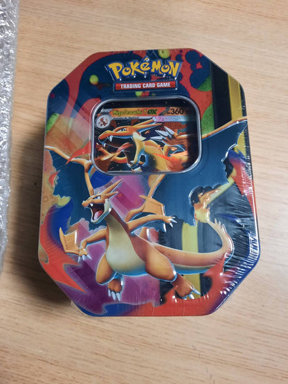 293403 - POKÉMON: Mega Charizard Y-ex Box, 4 pako përforcuese, 1 kartë promocionale me fletë metalike