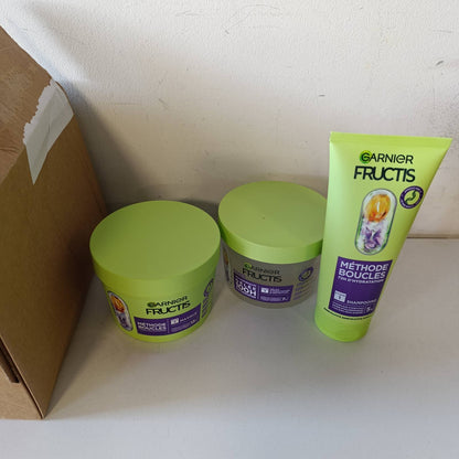 317207 - GARNIER FRUCTIS Metoda e Kaçurrelave - Rutinë me 3 Produkte: Shampo 250ml, Maskë 200ml, Xhel Hidratues 150ml - Acid Hialuronik
