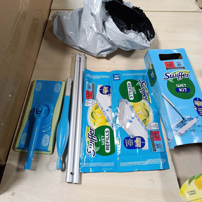 275729 - Kit Fillestar për Mop Pluhuri Swiffer (1 Mop, 6 Sfungjerë Mop), Pastrim i Fuqishëm Kundër Njollave të Thata
