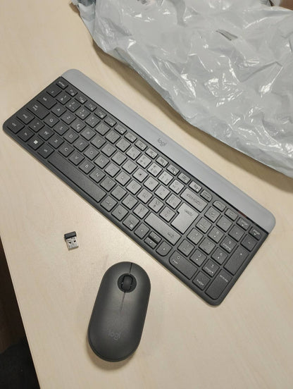 276469 - LOGITECH Kombinim Tastiere dhe Mausi pa Tel MK470, 2.4 GHz, Marrës USB, Ultra i Hollë, Maus Optik, Tastierë Franceze AZERTY, E Zezë