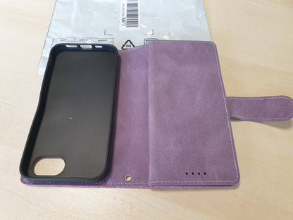 276978 - EYZUTAK Mbulesë për iPhone 17e/16e, lëkure portofoli me 9 vende për karta, mbështetje, Vjollcë