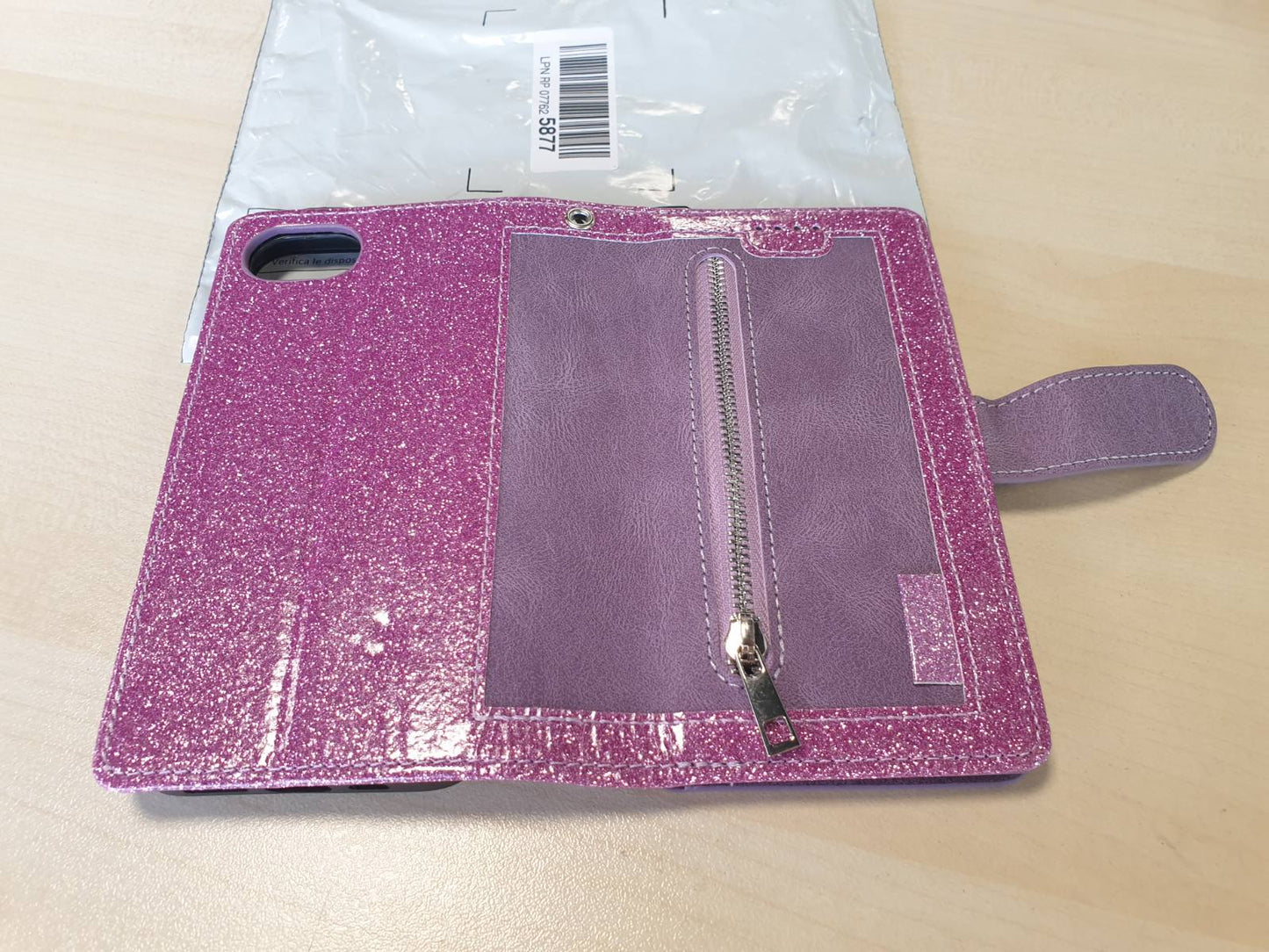 276978 - EYZUTAK Mbulesë për iPhone 17e/16e, lëkure portofoli me 9 vende për karta, mbështetje, Vjollcë