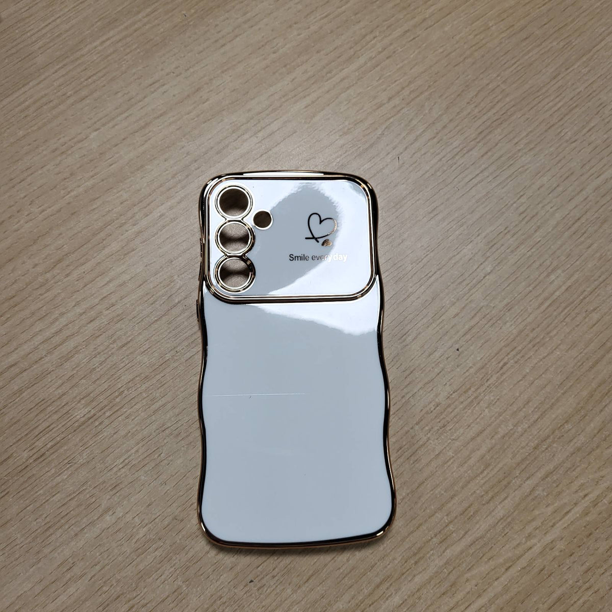 300080 - CASELOVER – Mbulesë Telefoni për Samsung Galaxy A55 5G, mbulesë në formë zemre, TPU prej silikoni, mbrojtëse për kamerën, e bardhë