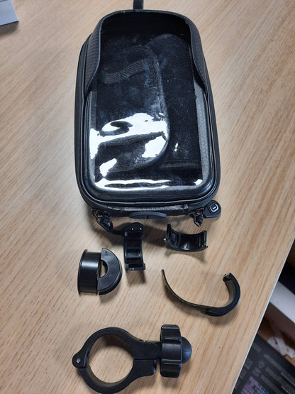 319889 - CELLULARLINE Mburoja e Motoçikletës - Universale, mbështetëse telefoni me dorezë të rrumbullakët, e papërshkueshme nga uji, për motoçikleta dhe biçikleta, mbrojtëse dielli, rrotullim 360°