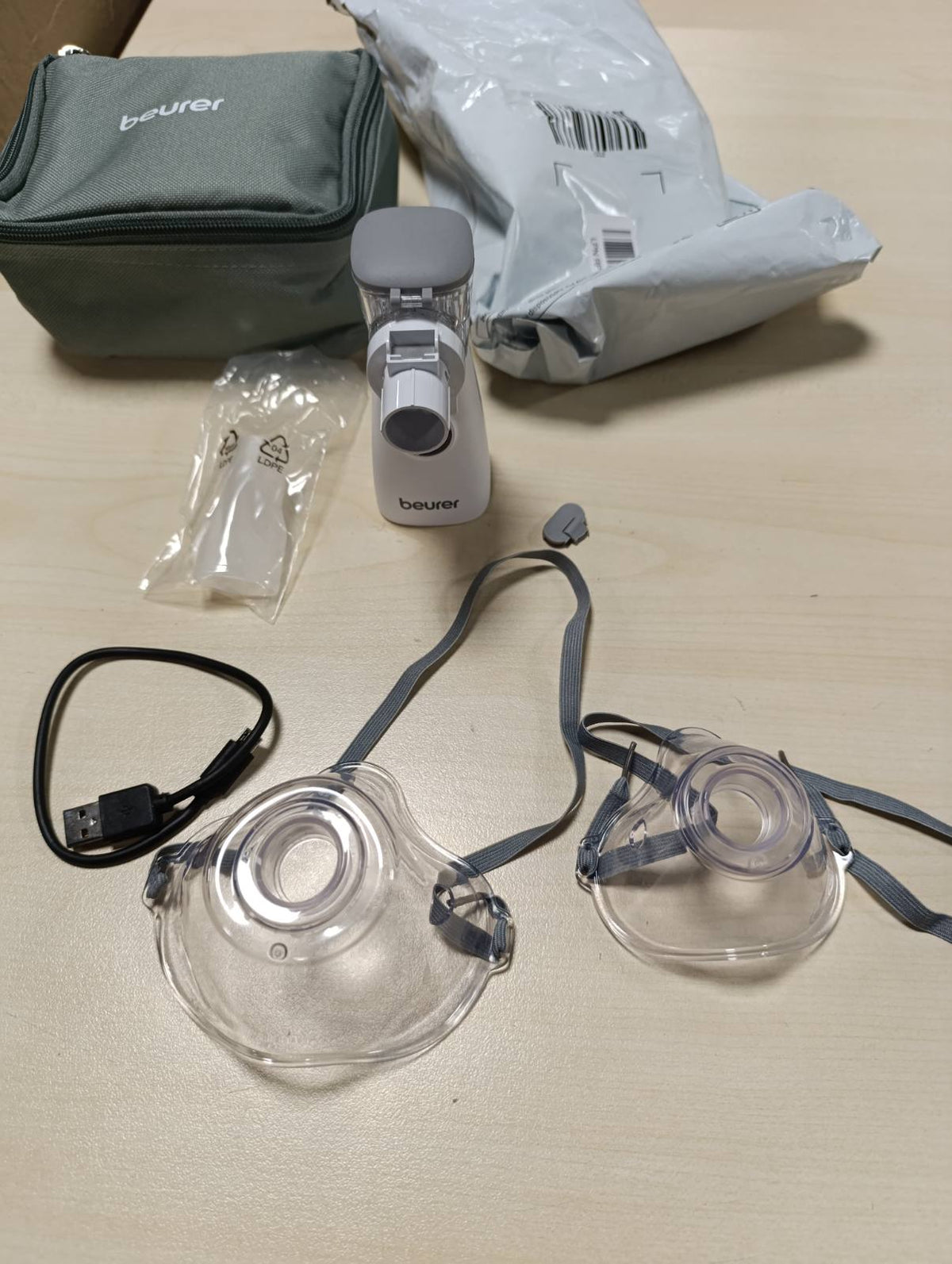 315726 - BEURER Inhalator IH 57, Nebulizator me membranë vibruese, Teknologji aerosol, Inhalator portativ me bateri të rikarikueshme, Përdorim për ftohje, astmë, sëmundje frymëmarrjeje