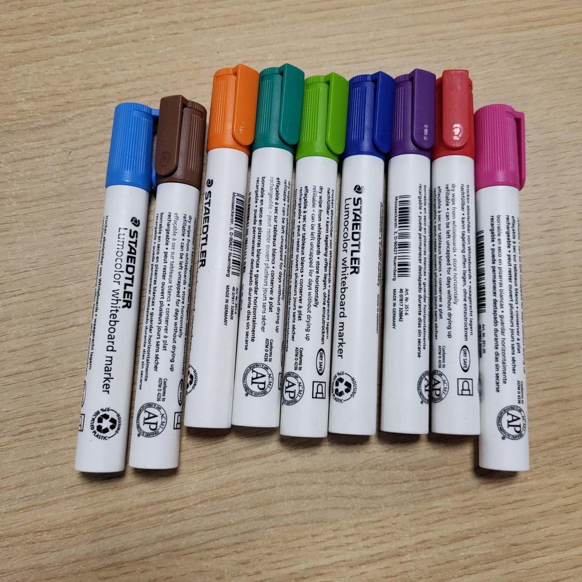 309186 - STAEDTLER Shënues për tabelë të bardhë Lumocolor 351, 10 ngjyra, 2.0 mm