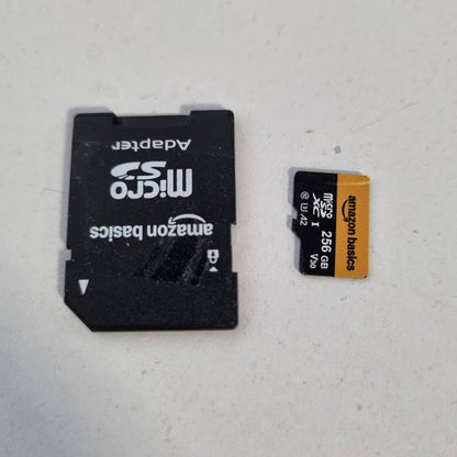 295786 - AMAZON BASICS KARTË microSDXC 256GB ME ADAPTOR, Shpejtësi Leximi deri në 200MB/s, 1 Pako