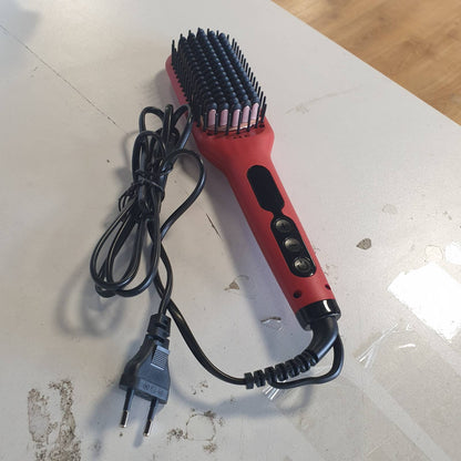 316509 - MEGAWISE Furçë Drejtuese Jonike Qeramike Pro - Ngrohet shpejt në 20 sekonda, fikje automatike, mbrojtje nga djegia, tension i dyfishtë, kabllo energjie e kthyeshme - Stilim në shtëpi (e kuqe domatesh)