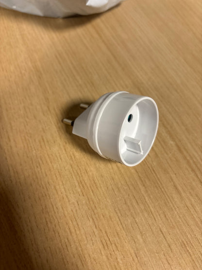 335563 - ZENITECH Adaptor Energjie Tipi C Spinë 6A në Prizë 16A me Tokëzim, Fuqi 1320W, Kuti e Fortë, E Bardhë