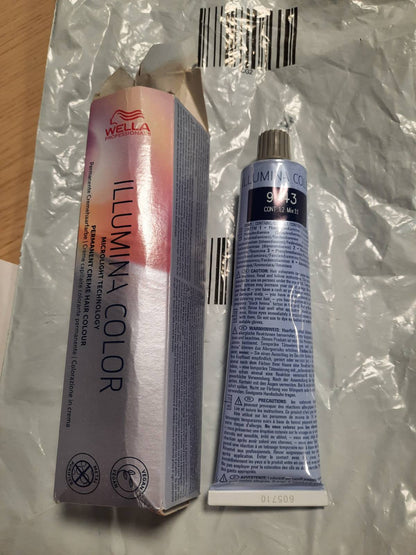 275793 - WELLA PROFESSIONALS Illumina Color – Ngjyrë flokësh vegane premium, e përhershme, 9/43 Bjonde e Çelët Bakri-Artë – 60 ml