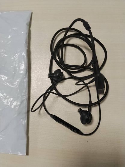 320301 - SAMSUNG Kufje Type-C EO-IC100, Tinguj nga AKG, Altoparlantë dypalësh, Kabllo pëlhure, Lidhje USB Type-C, Përshtatje e rehatshme - E zezë
