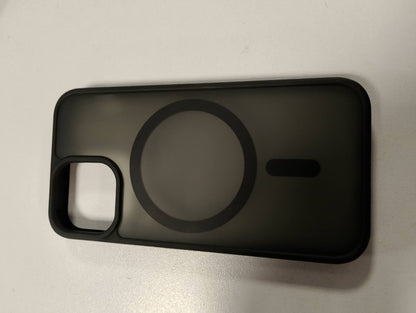 300098 - HGH Mbështjellës magnetik për iPhone 12 Mini, 5.4 inç, i pajtueshëm me MagSafe, rezistent ndaj goditjeve, i zi.