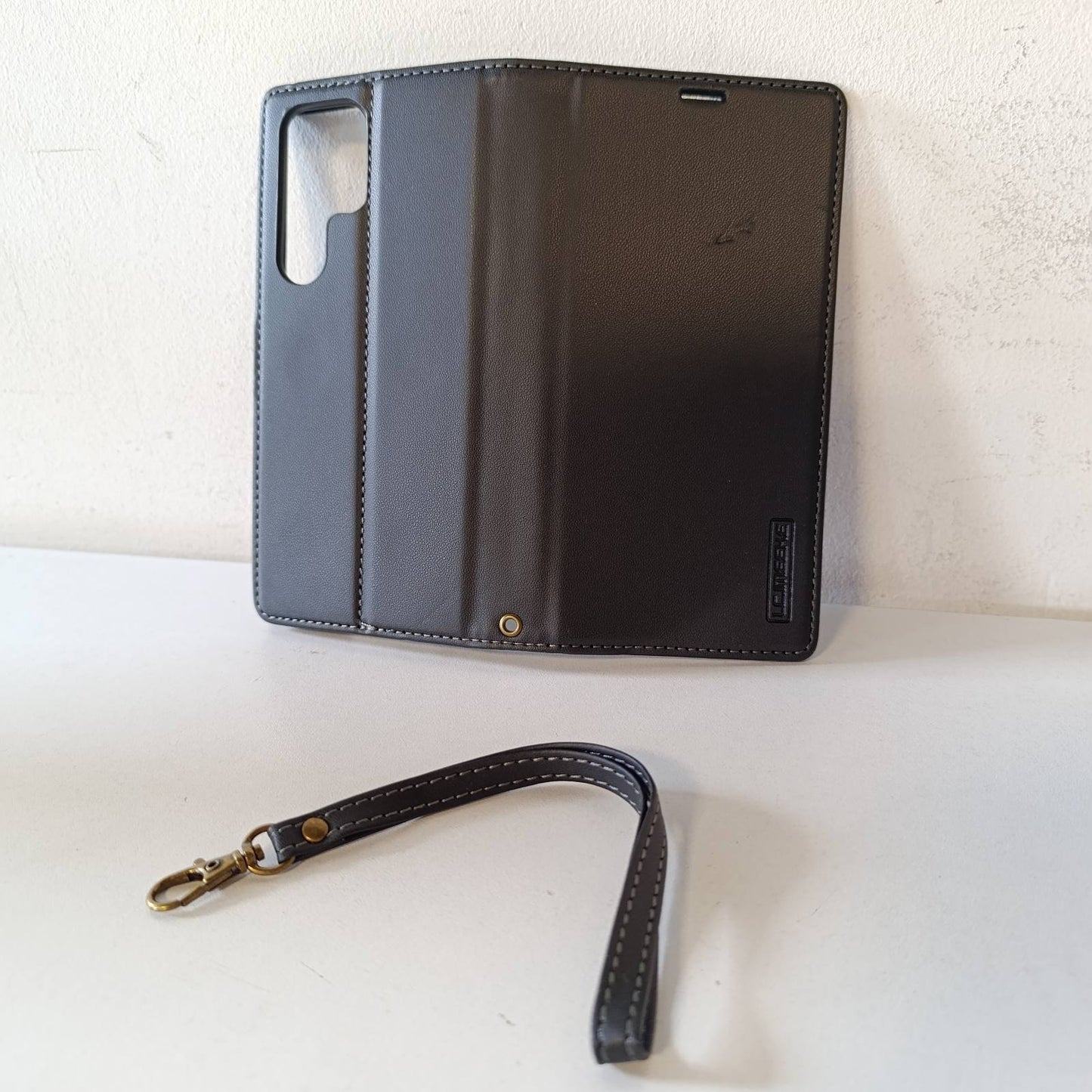 273821 - Mbrojtëse për Samsung Galaxy S23 Ultra 5G - Mbrojtëse lëkure 2-në-1 me rrip kyçi, portofol bllokues RFID, mbështetëse, vende për karta