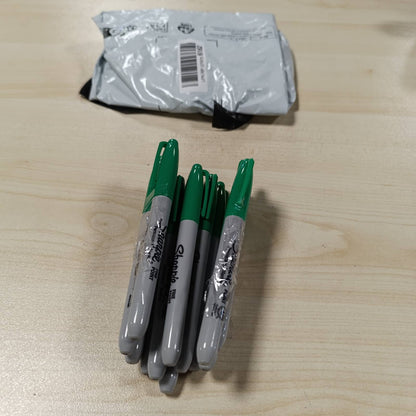 268764 - Sharpie - Shënjues të përhershëm me majë të hollë, jeshile, pako me 12 copë