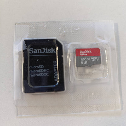 319912 - SANDISK Kartë memorieje Ultra Android microSDXC UHS-I 128 GB + Adaptor (Për telefona inteligjentë dhe tableta, A1, Klasa 10, U1, Video Full HD, Shpejtësi leximi deri në 140 MB/s) Pako e vetme