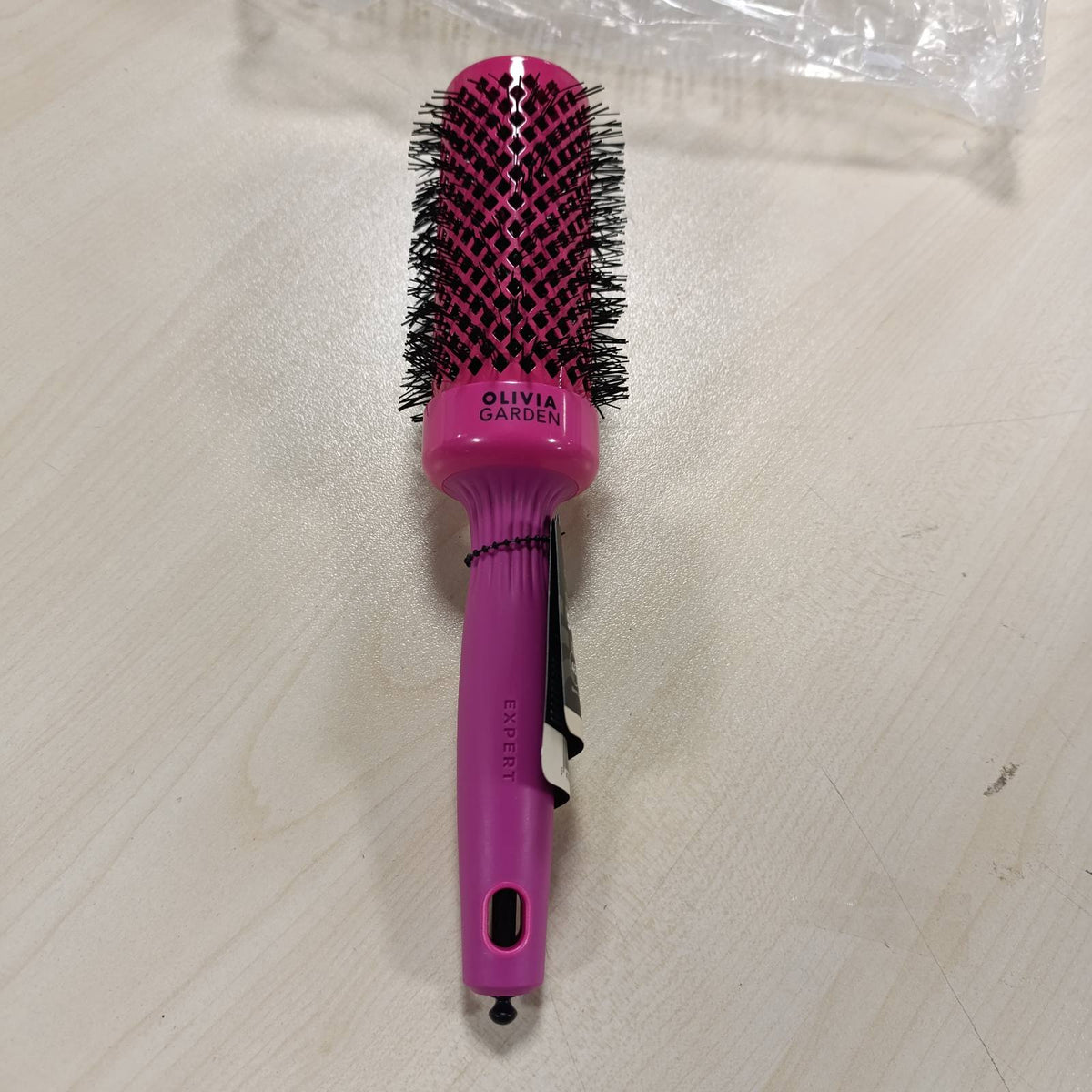 303246 - OLIVIA GARDEN Furçë Expert Blowout Shine, Rozë, 45, furçë qeramike antistatike për floke me shkëlqim