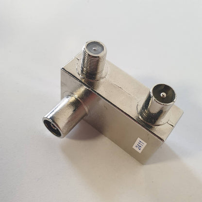 309245 - AXING TZU 21-65 Multimedia Plug-in Adaptor Ndarës për Modem Kabllo dhe TV