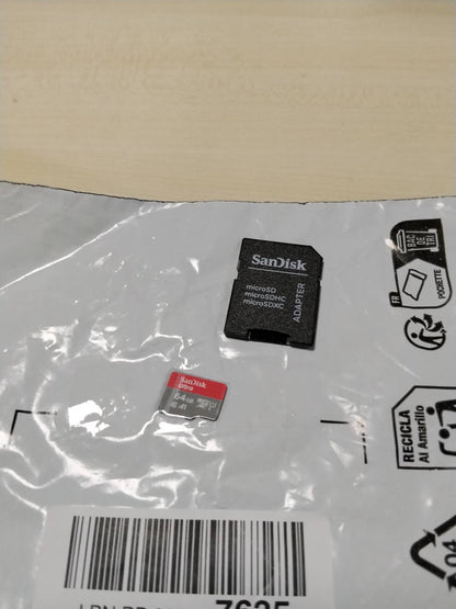 310124 - SANDISK Kartë Ultra Android MicroSDXC UHS-I 64 GB + Adaptues SD, A1, Klasa 10, U1, Video Full HD, Shpejtësi Leximi deri në 140 MB/s