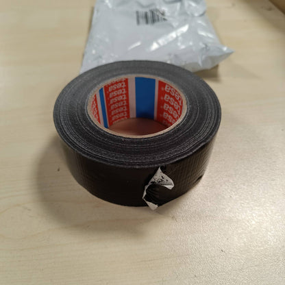 289213 - tesa Shirit ngjitës extra Power Universal prej pëlhure, i përforcuar për riparim, fiksim, bashkim, përforcim, vulosje, E zezë, 50 m x 50 mm