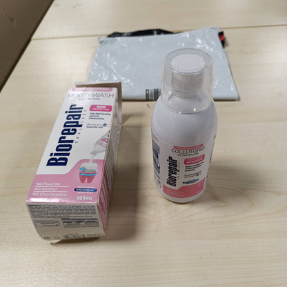 319006 - Biorepair Shpëlarës Goje me Dendësi të Lartë, 500 ml, mbrojtje e mishrave të gingivave, me acid hialuronik dhe zink antibakterial, pa fluor, pa alkool, pa klorheksidinë
