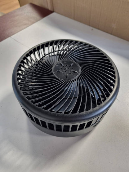 312849 - PRIMEVOLVE Ventilator Portativ me Pedestal Lëkundës, i Rikarikueshëm, Funksionon me Bateri, Ventilator Dyshemeje/Tavoline USB me Telekomandë, Dhomë Gjumi, Kamping, Udhëtim, i Zi, 19.6 cm