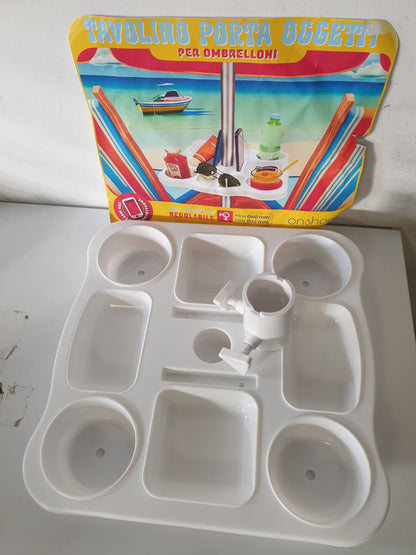 313857 - TOPOLENASHOP Tabaka Çadre Dielli 37 x 37 cm me 4 Mbajtëse Pijesh, Tavolinë me Ndarje për Ushqime të Lehta, E Përputhshme me Shtylla 22-40 mm | 670552