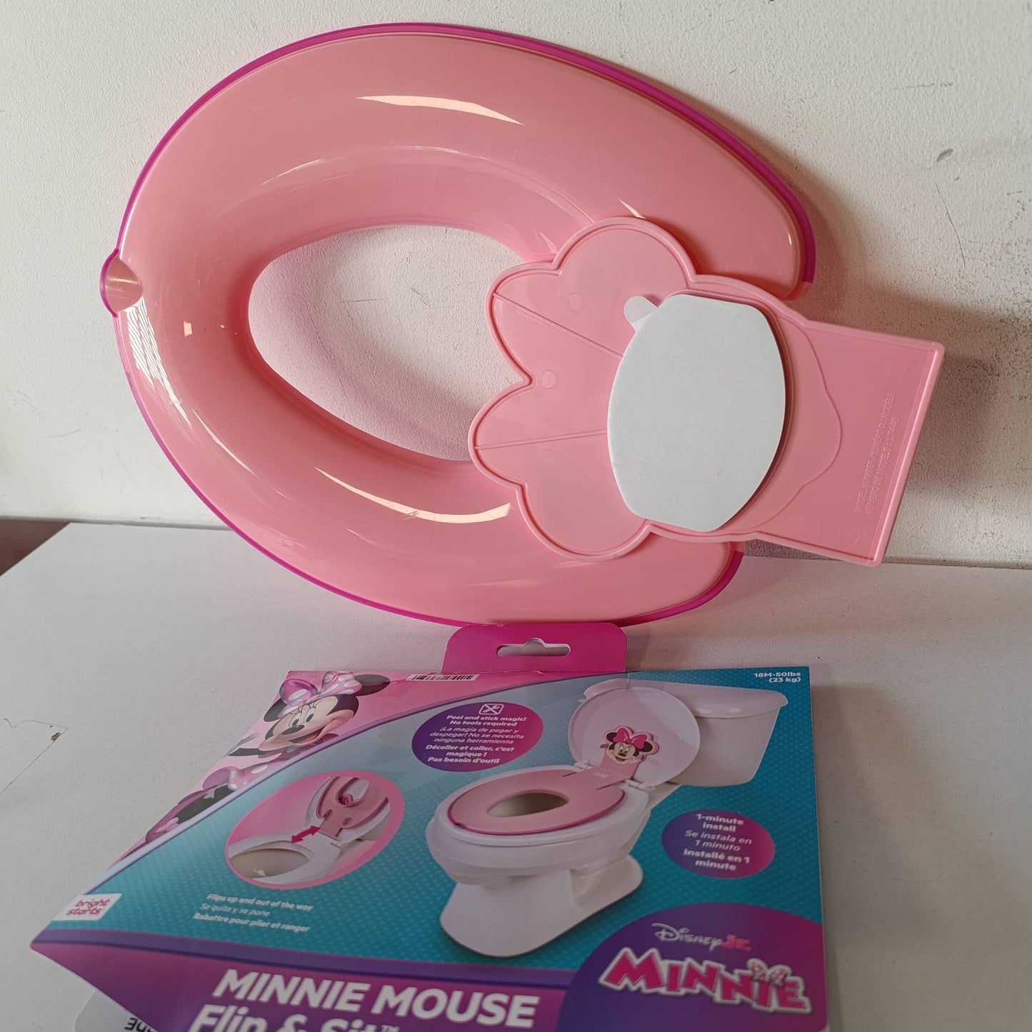 321468 - BRIGHT STARTS Kapëse tualeti Disney Baby Minnie Mouse Flip & Sit, Rozë, për 18 muaj