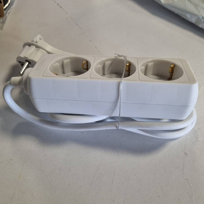 310494 - MEISTER Shirit elektrik me 3 drejtime - Prizë shumë e sheshtë - Kabllo 1.4 m - e bardhë - Përdorim i brendshëm IP20