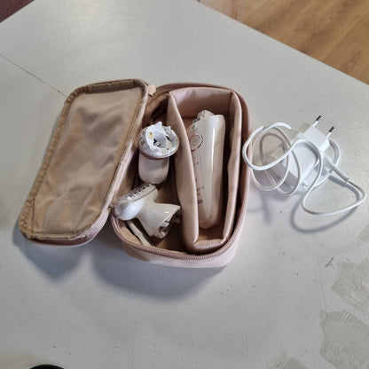 302700 - BRAUN SILK-ÉPIL 9 FLEX - Epilator, Kokë fleksibile 360°, Epilim i lehtë, Lëkurë e lëmuar që zgjat, Kokë rroje për femra, Krehër prerës, E bardhë/Rozë, 9-030 3D