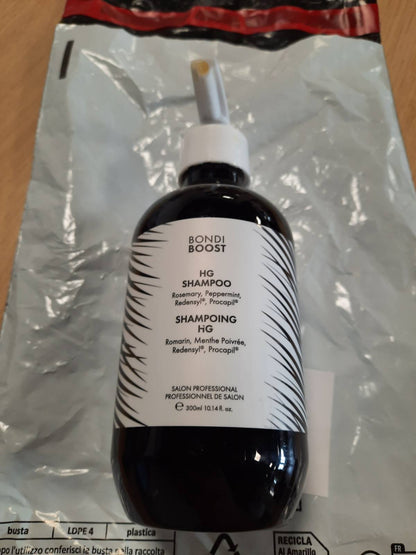 321143 - BONDIBOOST Shampo HG – Përmirëson pamjen e flokëve që hollohen, 10.14 fl oz, Pa sulfate dhe parabene, Unisex, Vegan/Pa mizori, Prodhuar në Australi