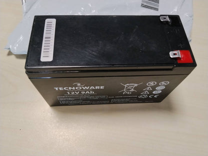 310006 - Tecnoware Power Systems Bateri plumbi-acidi e mbyllur 12V 9Ah, për UPS, CCTV dhe sisteme alarmi, Terminal Faston 6.3 mm, Përmasat 15.1 x 9.4 x 6.5 cm