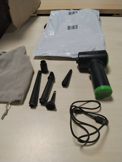 295781 - VENTILATOR AJRI I KOMPRESUAR 3 SHPEJTËSI, 6000 mAh, Dritë LED, Spërkatës Ajri i Thatë për PC, Pastrues Ajri i Kompresuar