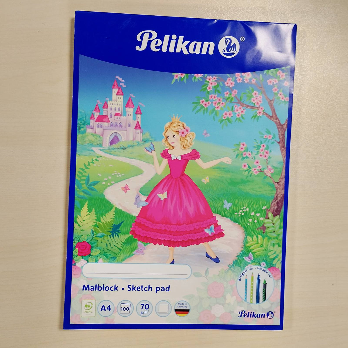 305501 - PELILKAN Bllok vizatimi A4, 100 fletë letër të bardhë, 1 copë, motive të ndryshme (nuk ka mundësi zgjedhjeje)