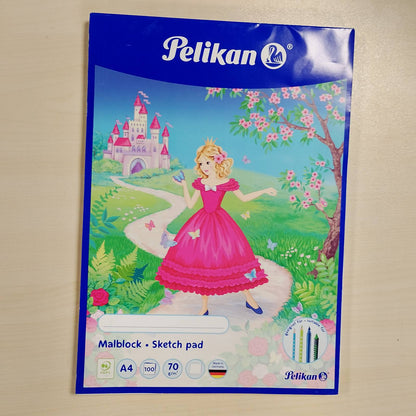305501 - PELILKAN Bllok vizatimi A4, 100 fletë letër të bardhë, 1 copë, motive të ndryshme (nuk ka mundësi zgjedhjeje)