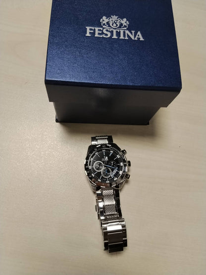 308596 - FESTINA Orë analoge për meshkuj prej çeliku inox 316L, ngjyrë argjendi F20668/6