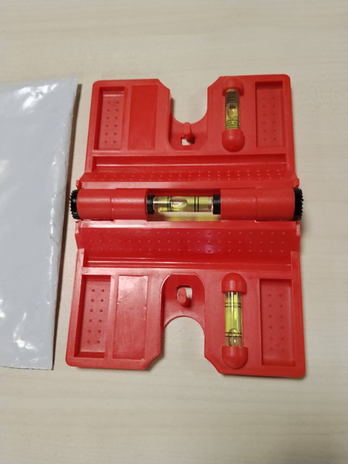 289343 - AQBAU Nivel Magnetik për Shtylla, Nivel Këndi me 3 Shishe, Plastik për Shtylla Gardhi