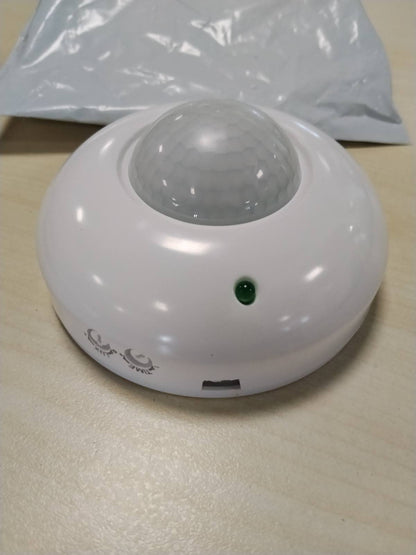 335136 - Detektor lëvizjeje me infra të kuqe IP20, sensor PIR 360, montim në tavan, 6 m, i bardhë