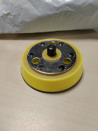 314302 - Dino KRAFTPAKET 640345 Pllakë Mbështetëse 75 mm 5/16-24 me Sfungjer Lëmimi me Grep dhe Lak për Lëmues Orbital 650W 9 mm, e Verdhë