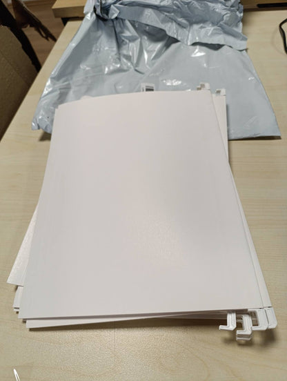 309227 - BIGSO Set me 8 pjesë me dosje varëse, përfshirë etiketat - dosje kartoni varëse për kutinë e ruajtjes JOHAN - e bardhë