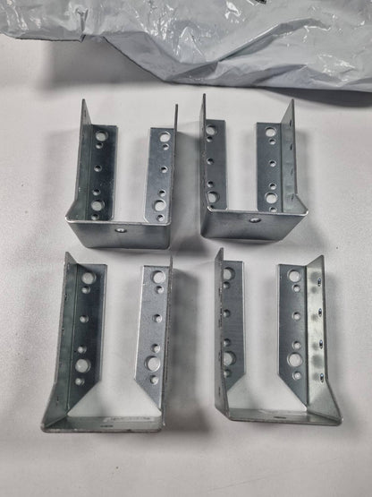 335690 - ALBERTS 336745 Këpucë trau, Tipi B, Paketa Craftsman, Sendzimir e galvanizuar, 4 x 100 mm