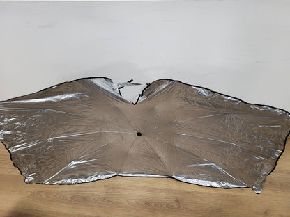 314608 - Tendë dielli për xham makine (e brendshme), 130x75 cm, Tendë dielli e palosshme rrotulluese 360°
