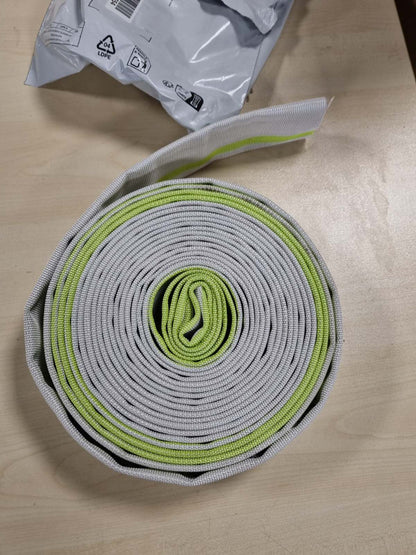 314746 - Tub i sheshtë me diametër 1 1/2 inç (38 mm), 10 m | Tub ndërtimi | Gomë sintetike, e bardhë me jeshile, 10 bar, -20°C deri në +60°C