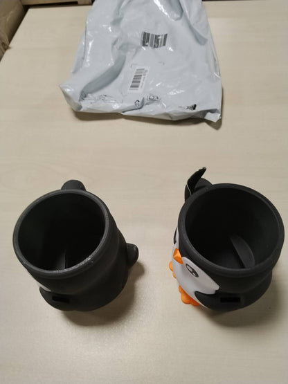 314610 - Mbajtëse Akulloreje Pinguini për Fëmijë dhe të Rritur, 3D, 4 Lugë, për Akullore, Kos, Ushqime të Lehta