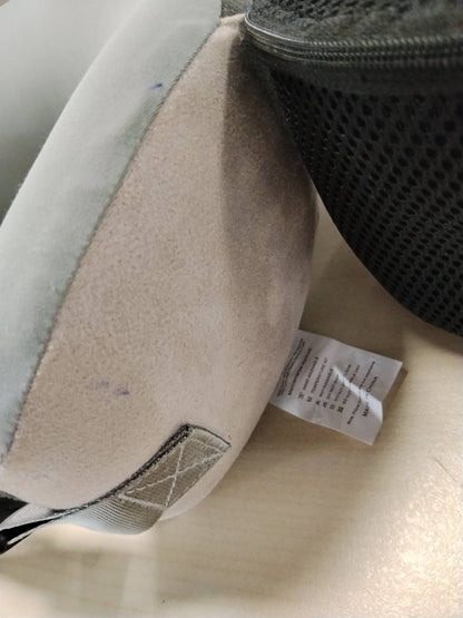 314974 - Euqvunn Jastëk udhëtimi për aeroplan, jastëk udhëtimi për qafë me shkumë memorieje, jastëk fluturimi prej mëndafshi akulli i butë dhe kompakt për të rritur, me çantë ruajtjeje (gri)