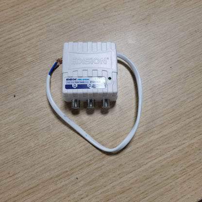 308980 - EDISION Furnizim me energji PSU-2402 për amplifikatorin e antenës televizive, DC 24V 200mA, Frekuenca 5-862Mhz, 1 hyrje, 2 dalje