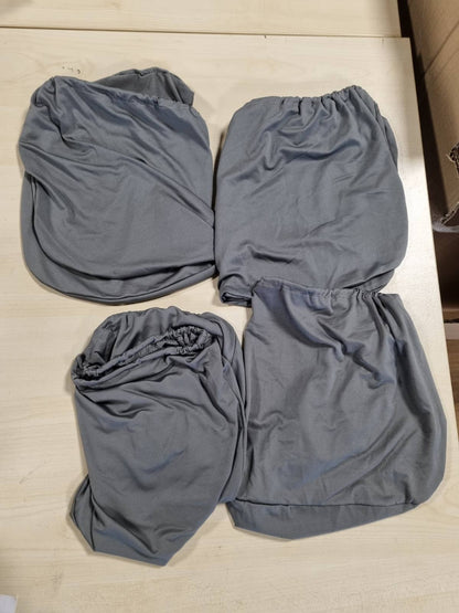 314205 - Set me 4 mbulesa shpine për karrige prej poliesteri elastik, të papërshkueshme nga uji dhe pluhuri, të lahet dhe të hiqet, për bankete, kuzhina, festa dhe hotele (të vogla, gri)