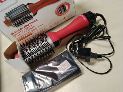 297980 - REVLON | Tharëse flokësh me një hap dhe volumues | Salon Titanium RVDR5279UKE | Mjet stilimi 2-në-1 | Veshje titaniumi | Dizajn oval