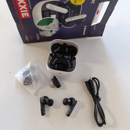 295677 - GXTRUST 409 OXXIE Kufje Bluetooth pa tel për PS5, Switch, PC dhe celular, me vonesë të ulët, 4 mikrofonë ENC, të bardha