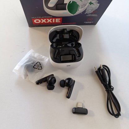 295677 - GXTRUST 409 OXXIE Kufje Bluetooth pa tel për PS5, Switch, PC dhe celular, me vonesë të ulët, 4 mikrofonë ENC, të bardha