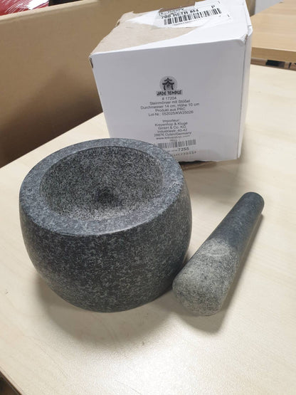 185536 - TEMPULLI I JADE - Llaç dhe Murator Guri, Granit i Fortë, Madhësia 14cm në Diametër dhe 10cm i Lartë